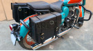 For Royal Enfield Goan Classic 350 Leather Pannier Black Bags With Mounting - SPAREZO